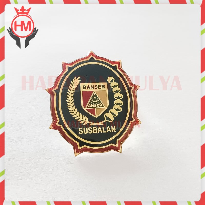Bros Susbalan Banser Warna Hitam Murah - Pin Banser Hitam Susbalan  - Harapan Mulya