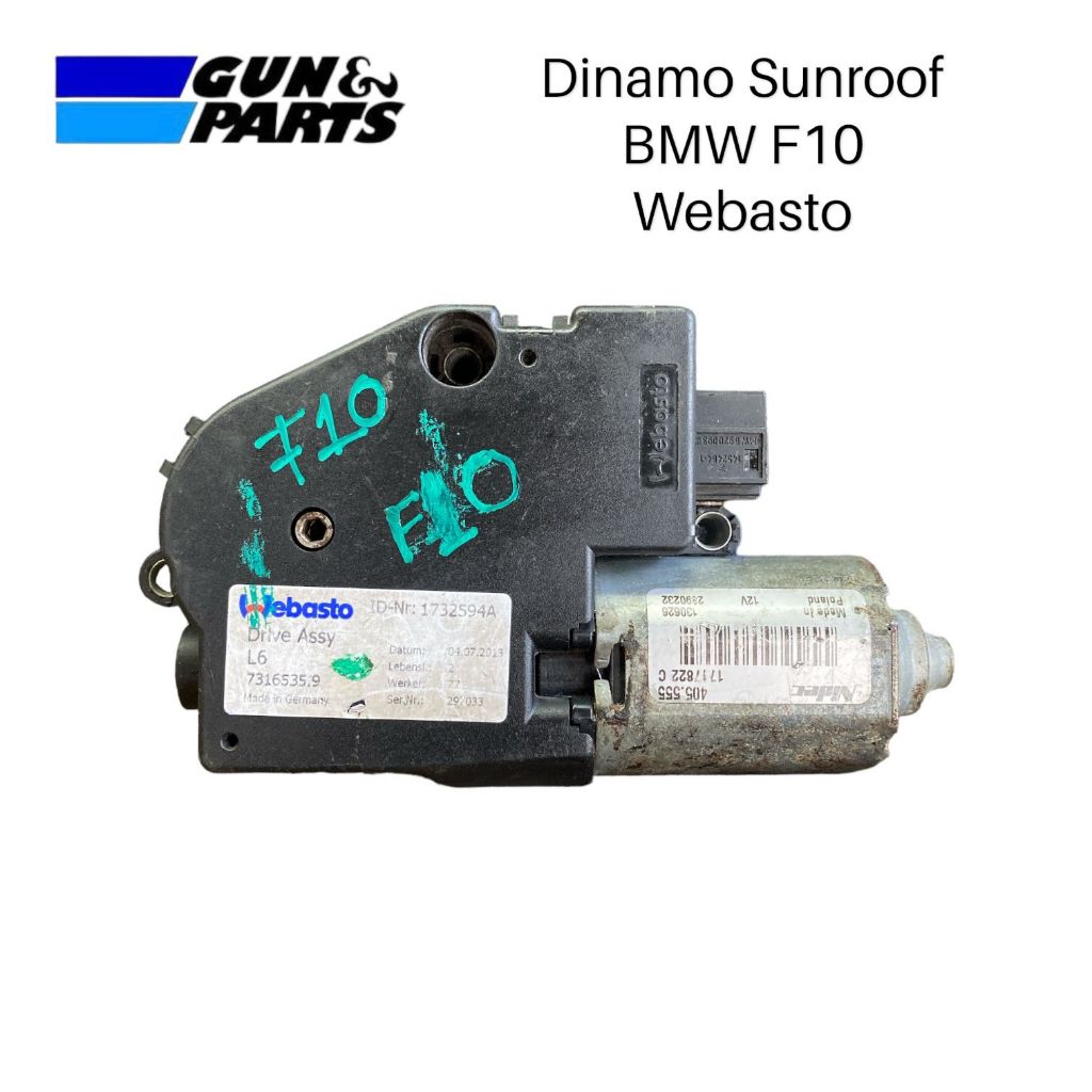 Dinamo Sunroof BMW F10 Webasto Sparepart Mobil Copotan Original
