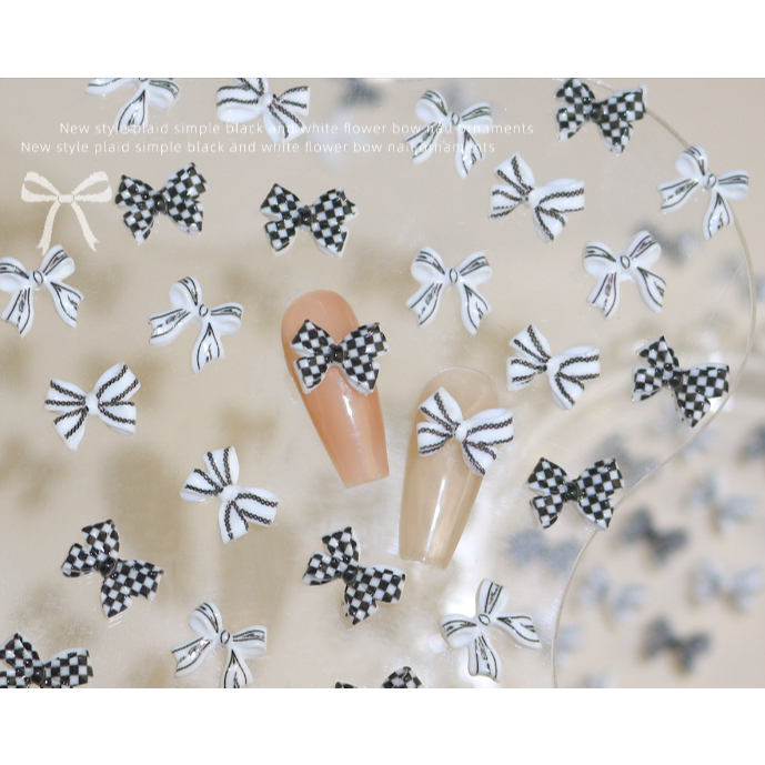 SET ISI 5 pcs Nail Charm Pita bowtie nail accessories Ornamen Pita Mini 3D Untuk Dekorasi Nail Art p