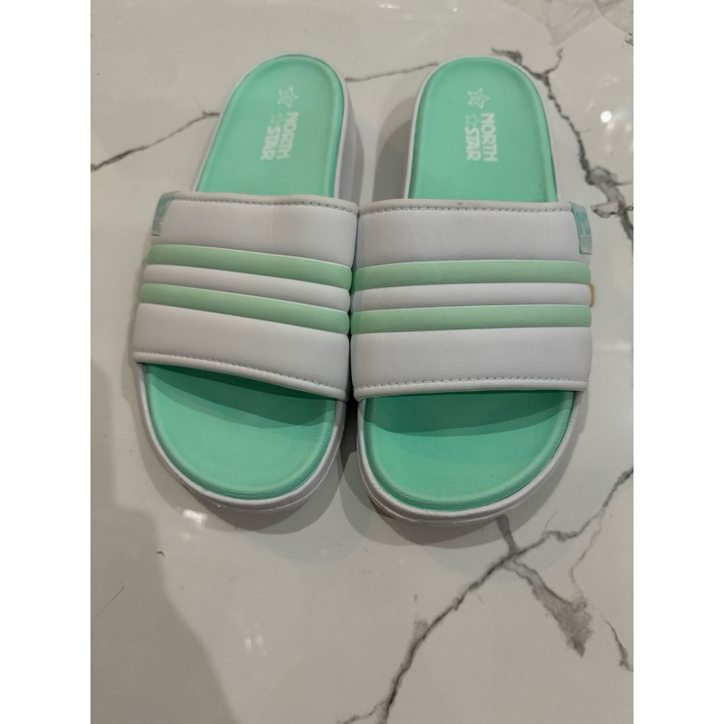NORTH STAR Sandal Slip On Strip Green White 5711214