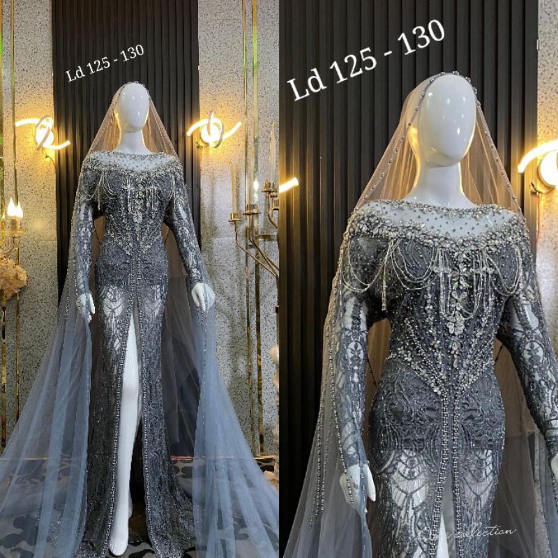 GAUN PENGANTIN/AKAD PENGANTIN /KEBAYA PENGANTIN /GAUN SLIM/GAUN MODERN