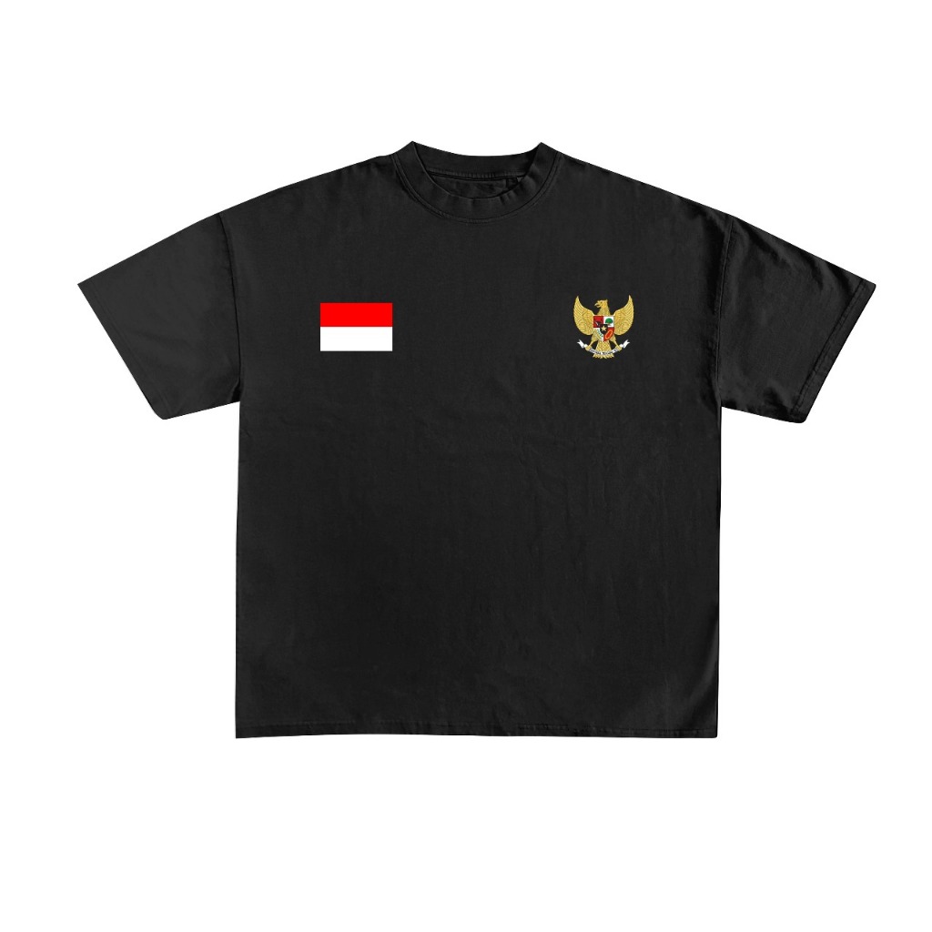 Baju Kaos Bola Indonesia Logo Garuda Flag Premium Combed 24S ~ FREE STICKER