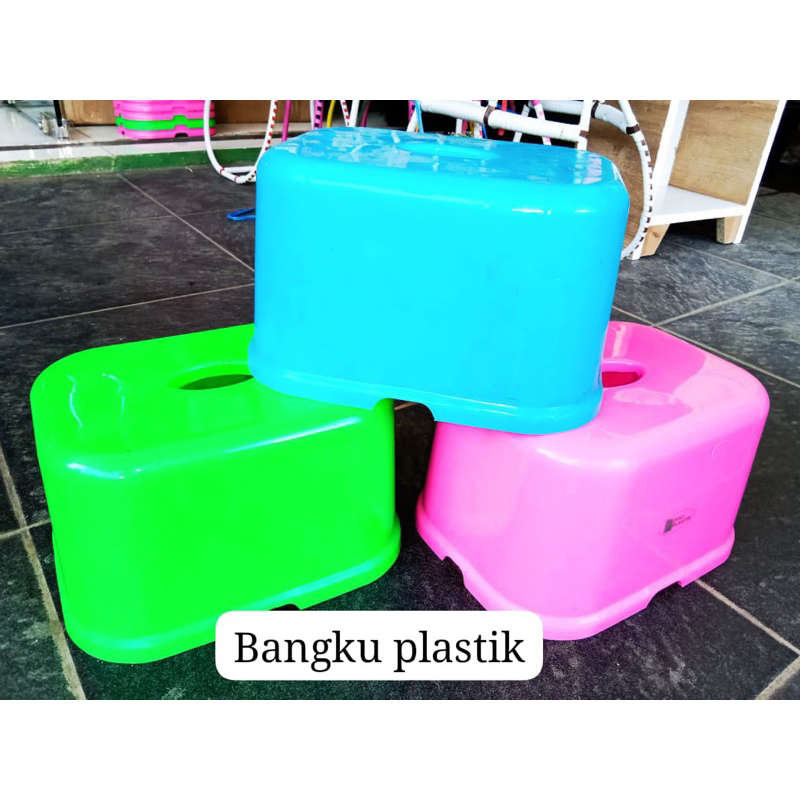 Bangku Jengkok Kotak / Bangkok Duduk / Jengkok Plastik Multifungsi