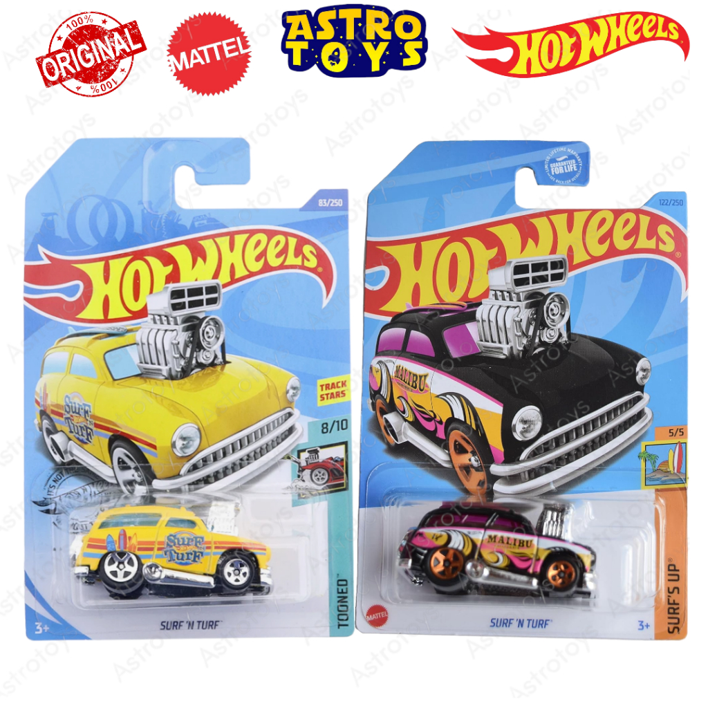 Hot Wheels Basic Surf N Turf Malibu 1:64 Fantasy Car - Mainan anak Koleksi Diecast Metal Mobil Kodok