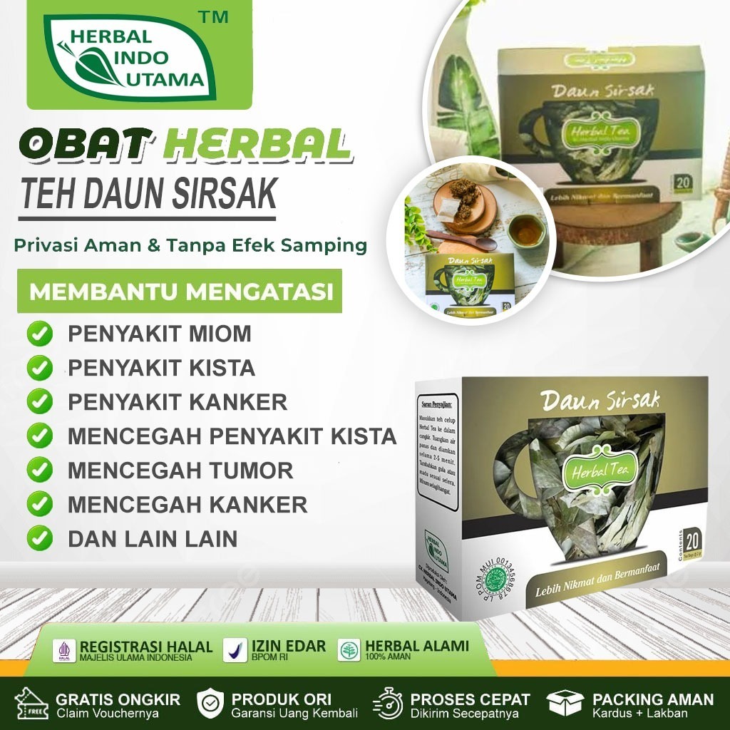 

Teh Celup Daun Sirsak isi 20 kantong Herbal Premium 100% Original