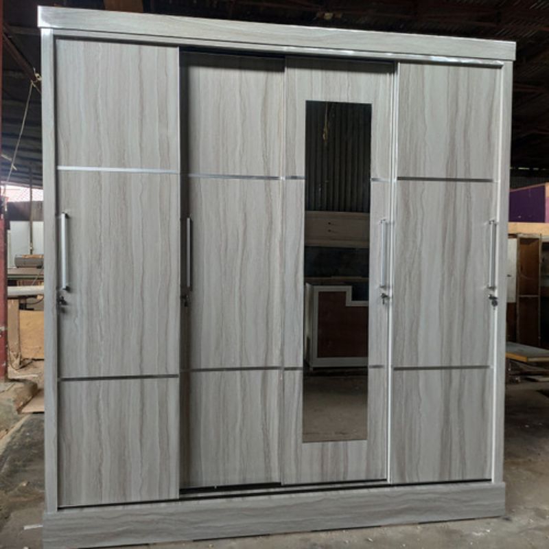 lemari pakaian 4 pintu hpl taco permeter