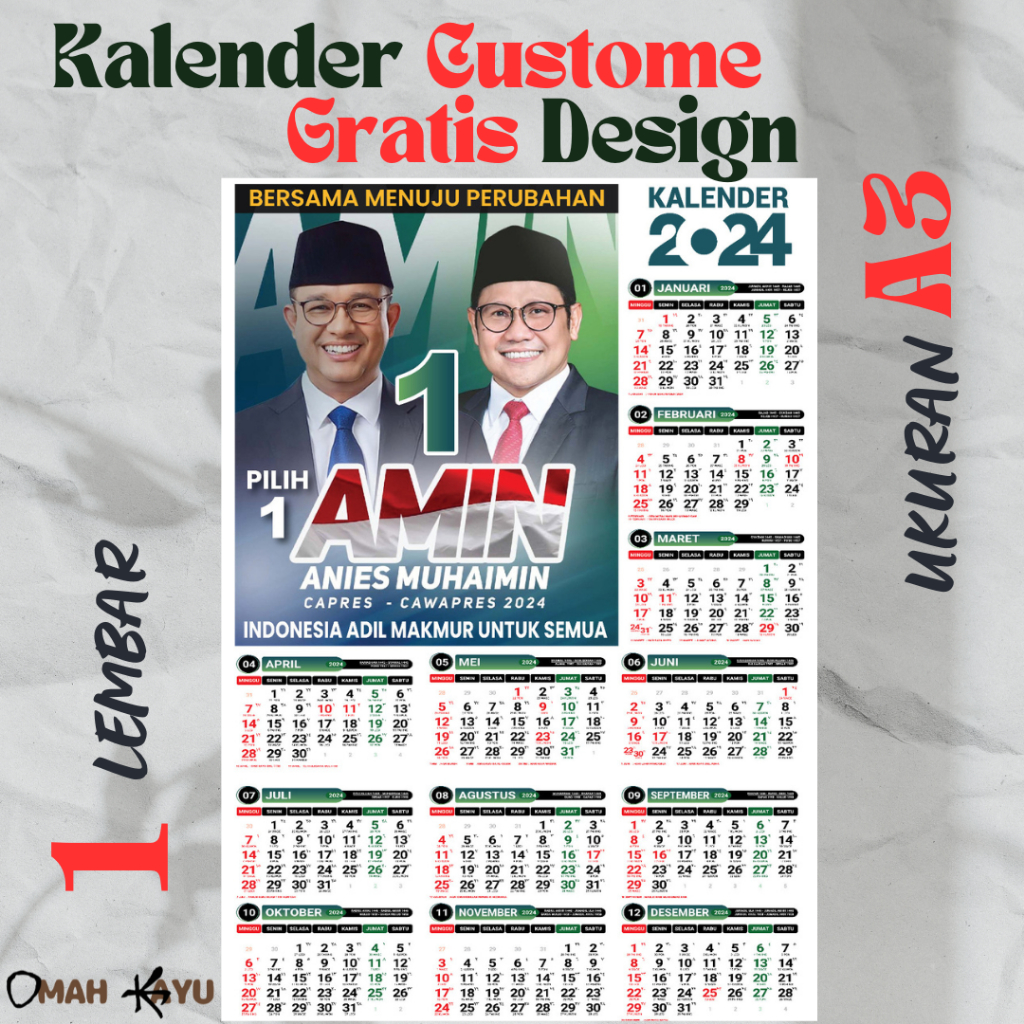 

KALENDER KAMPANYE MURAH / CUSTOME A3 230gr