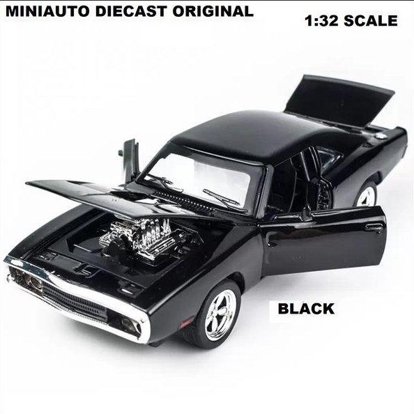 BONANZA Diecast Dom Dodge Charger 7 Fast Furious Diecast Miniatur skala 132
