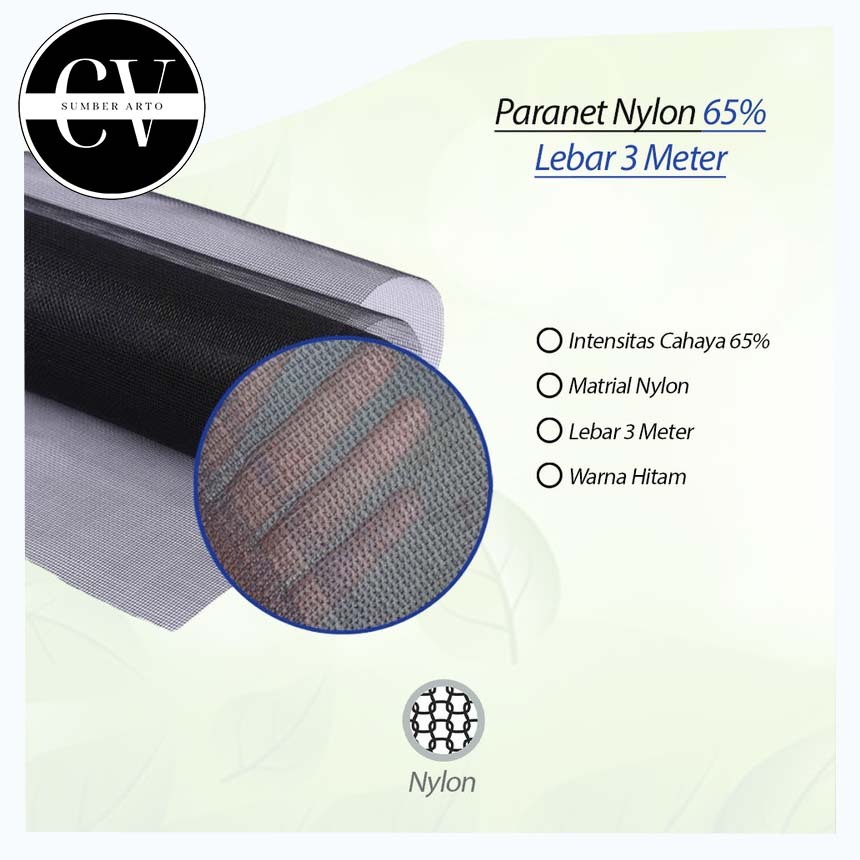 Paranet Nylon (65 % x Lebar 3 meter) - Per 1 meter