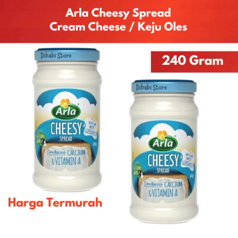 

Arla Cheesy Spread 240 Gram Cream Cheese Keju Oles