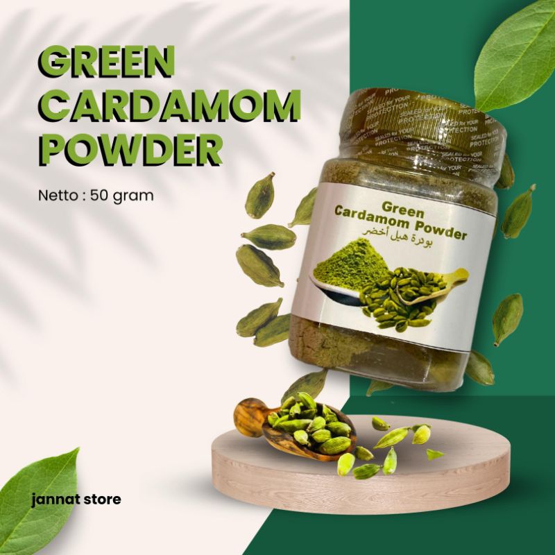 

BUBUK KAPULAGA HIJAU SUPER AROMA GREEN CARDAMOM POWDER 50gram