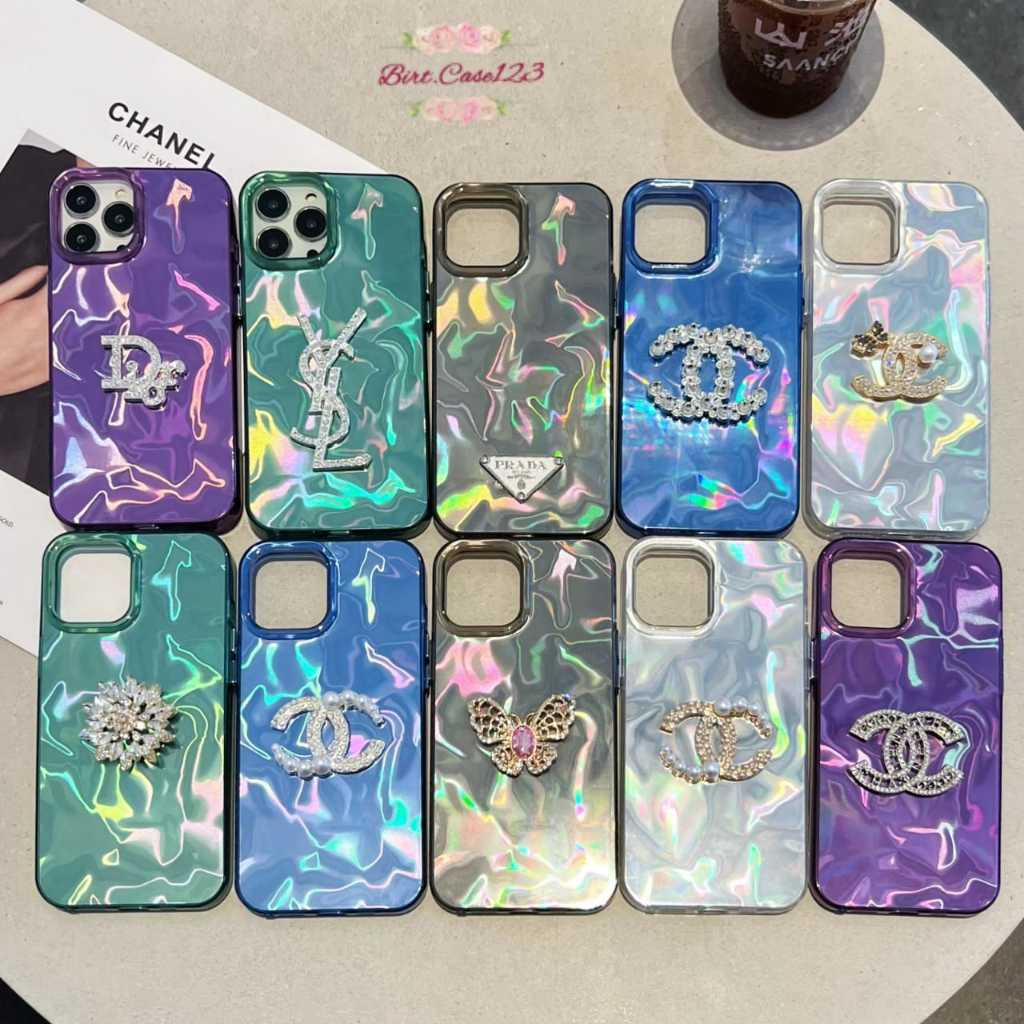 GC137 Case Waterry Textured Laser Hardcase Luxury 3D Casing Hp Softcase FOR SAMSUNG A32 A33 A34 A35 