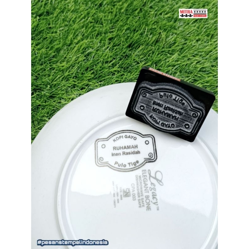 

Stempel piring keramik stempel anti luntur bisa custom design