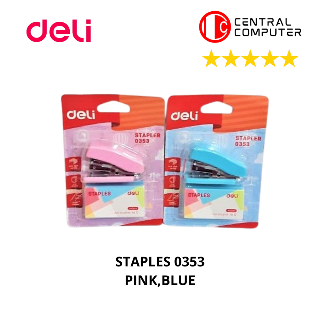 

STAPLER MINI SET 0353 DELI STAPLES POKET SAKU + REFILL