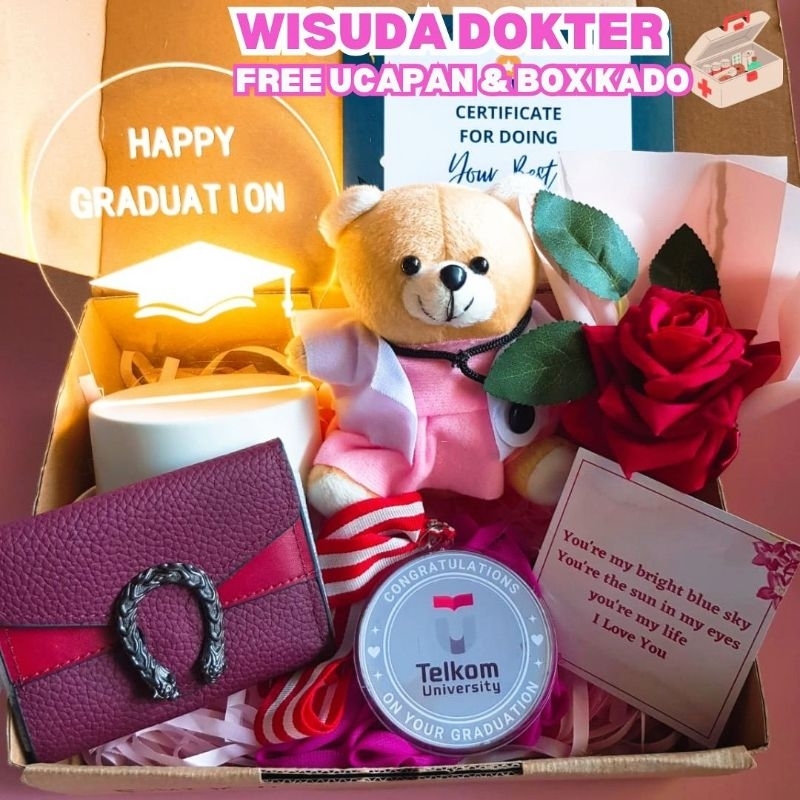 Hampers Wisuda Dokter / Boneka Wisuda Dokter / Hadiah Wisuda Kedokteran