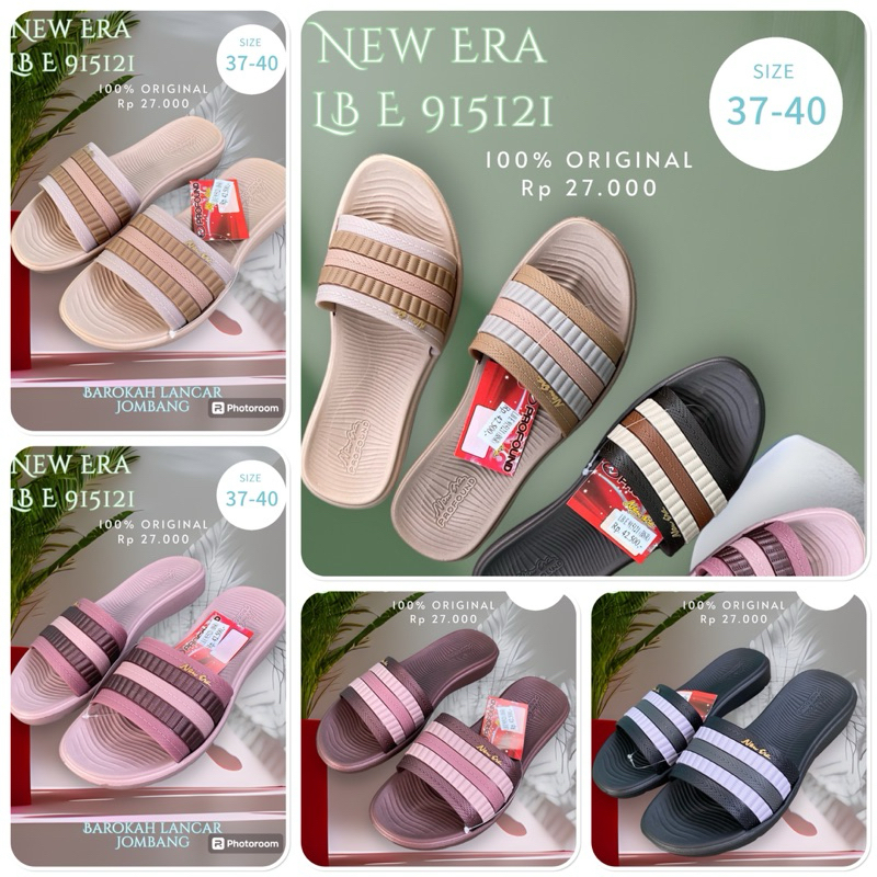 SANDAL SLOP WANITA NEW ERA LB 915121 100% ORIGINAL BY NEW ERA
