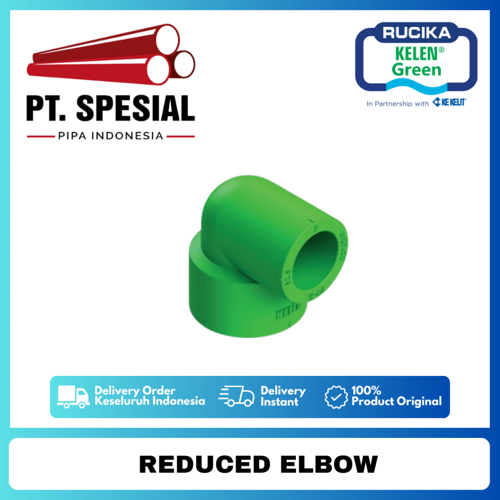 Vlok Elbow PPR Rucika 25 x 20 / Reducer Elbow PPR / Reduced Elbow PPR - 05