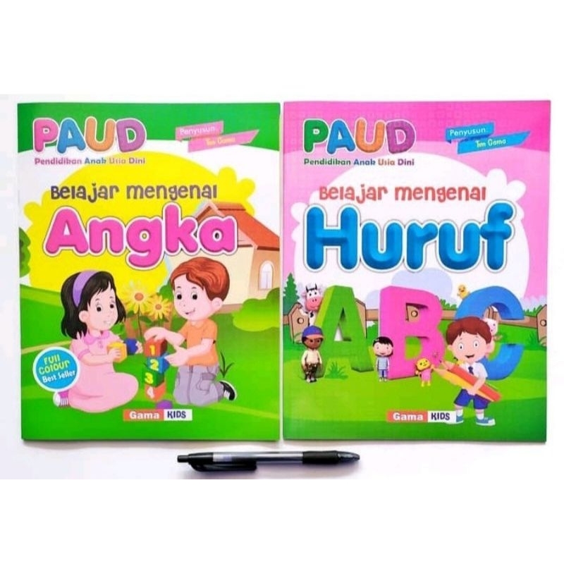 

BUKU PAUD BELAJAR MENGENAL ANGKA DAN HURUF - GAMA KIDS