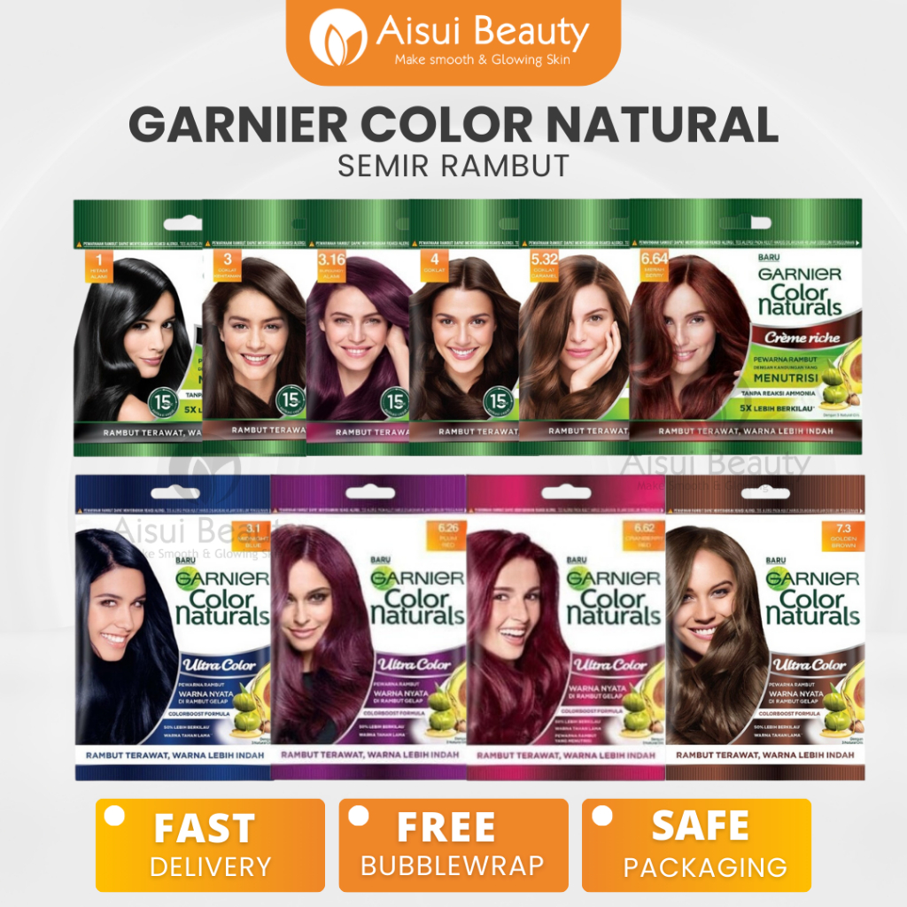 GARNIER Hair Color Natural Ultra Color Sachet - Semir Rambut Garnier Terlaris