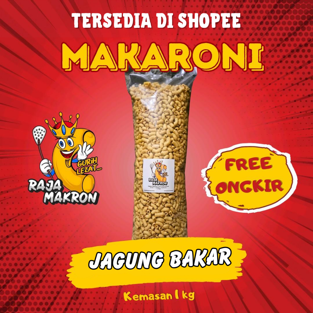 

MAKARONI KRES BANTAT RASA JAGUNG BAKAR KEMASAN 1 Kg Asin Kuning