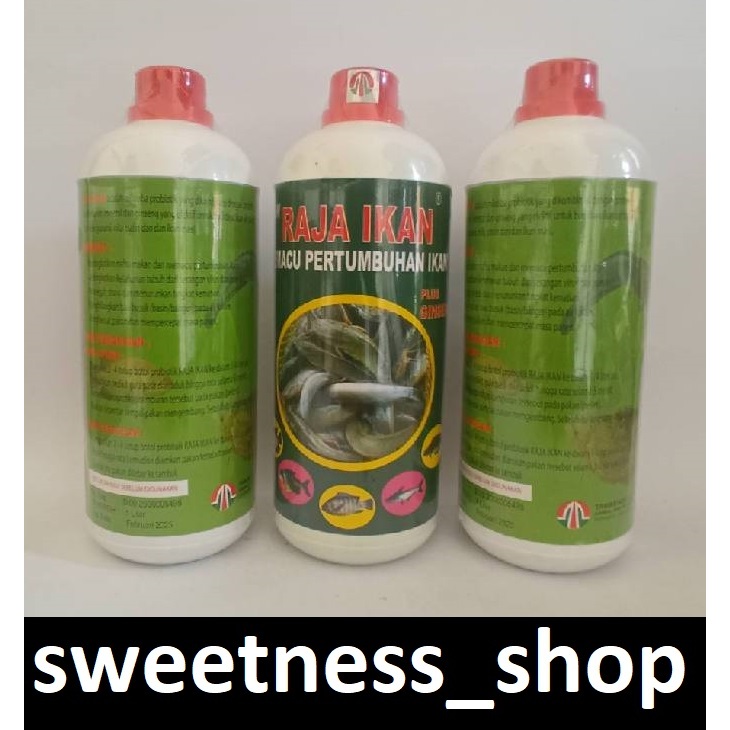 New Raja ikan 1 Liter  pemacu pertumbuhan ikan plus ginseng