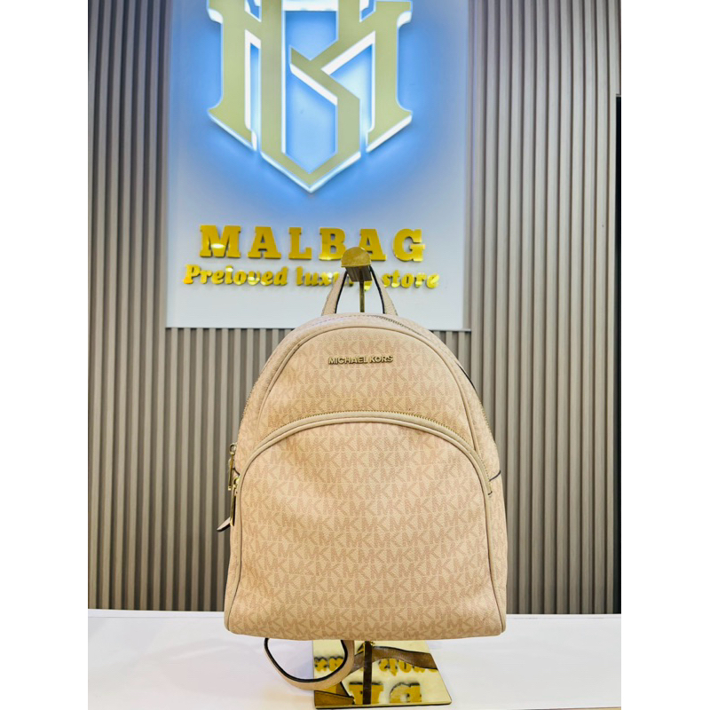 Michael Kors Medium Abbey Logo Backpack Ransel Wanita