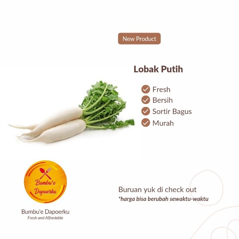 

Lobak Putih | Fresh Product | Kirim Instan