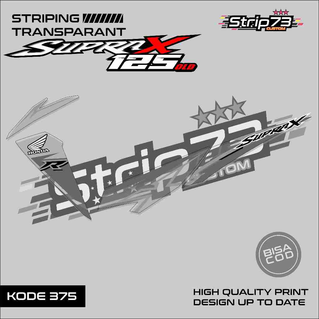375 STRIPING TRANSPARAN SUPRA X 125 OLD - STRIPING TRANSPARAN SUPRA X 125 OLD PREMIUM GRAFIK