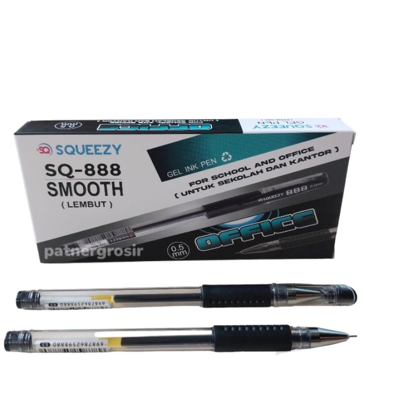 

SQUEEZY SQ-888 PULPEN GEL 1PACK isi 12PCS