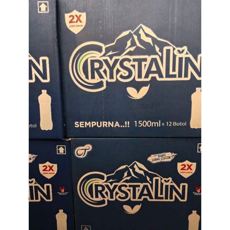 

Air Mineral Dalam Kemasan - Crystalin 1500 ML 1 Dus Isi 12 Botol