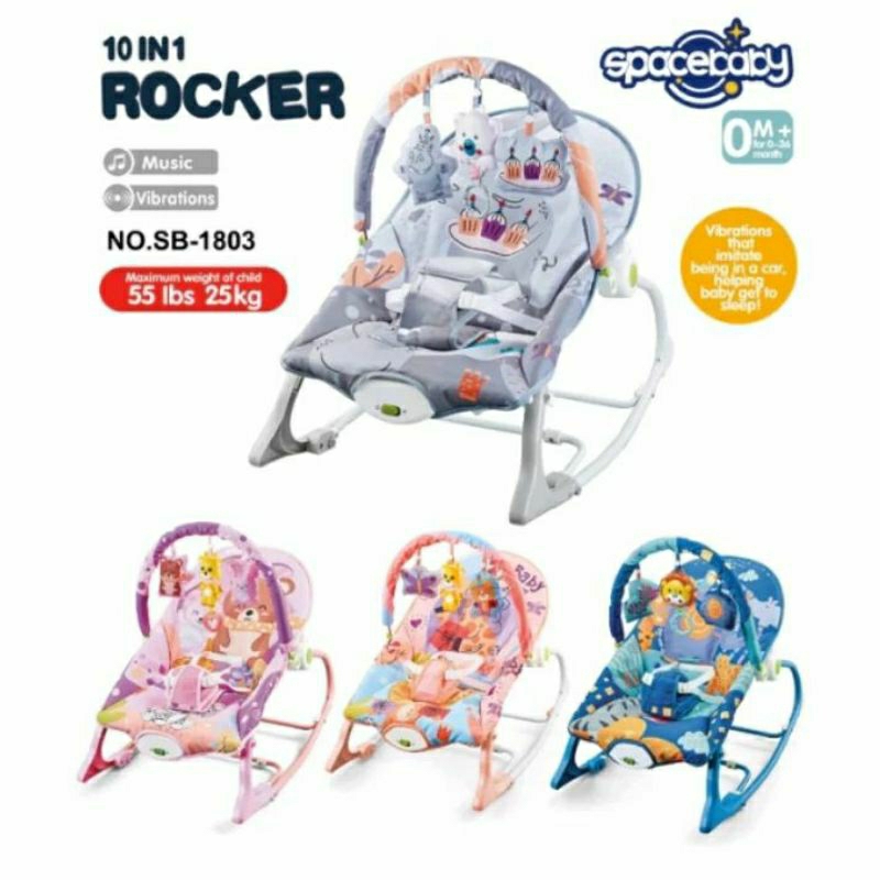 BOUNCER ROCKER SPACE BABY 10IN1