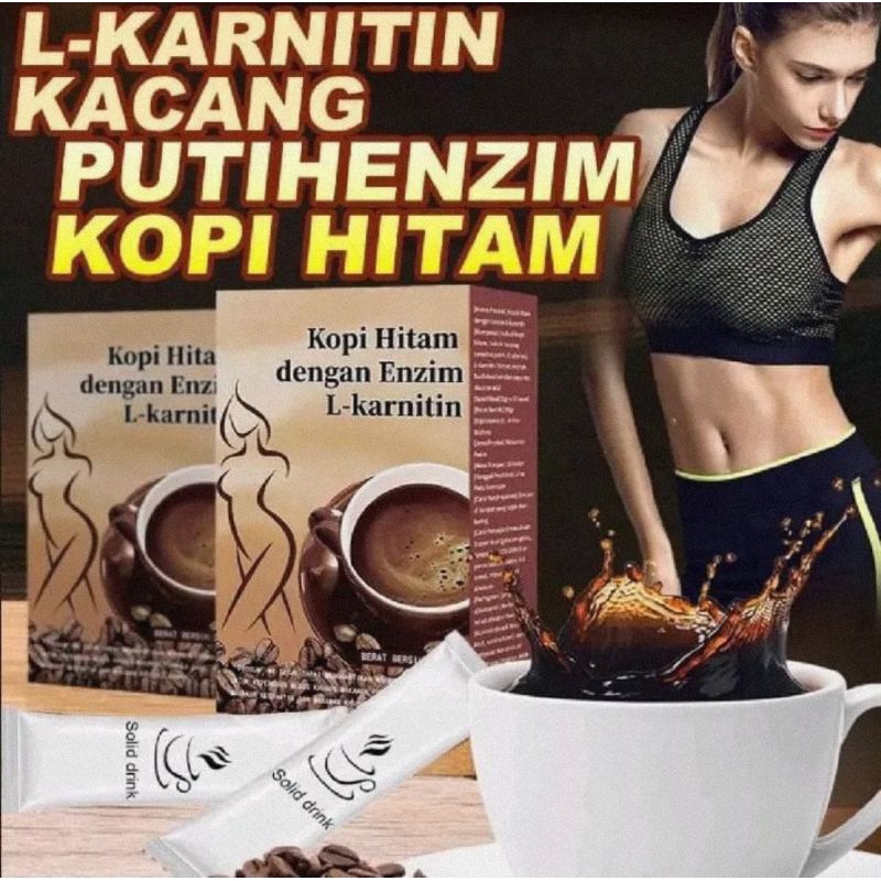

Kopi hitam bubuk L karnitin Bebas gula dengan enzim menurukan berat badan