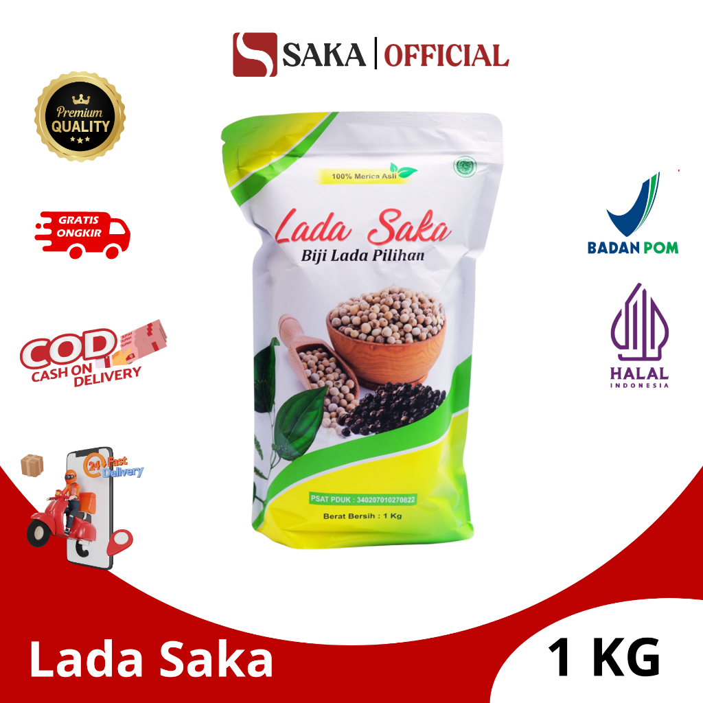 

Lada Putih Bubuk Murni 1kg/ Pure White Pepper Powder 1kg by saka