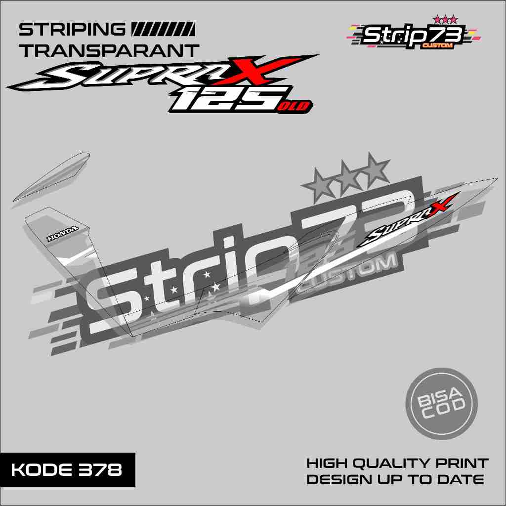 378 STRIPING TRANSPARAN SUPRA X 125 OLD - STRIPING TRANSPARAN SUPRA X 125 OLD PREMIUM GRAFIK