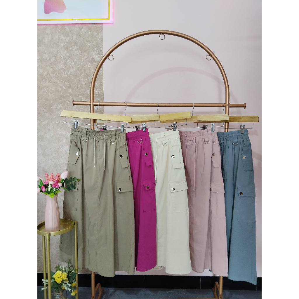 Rok Cargo / Rok Cargo Wanita / Rok Cargo Panjang