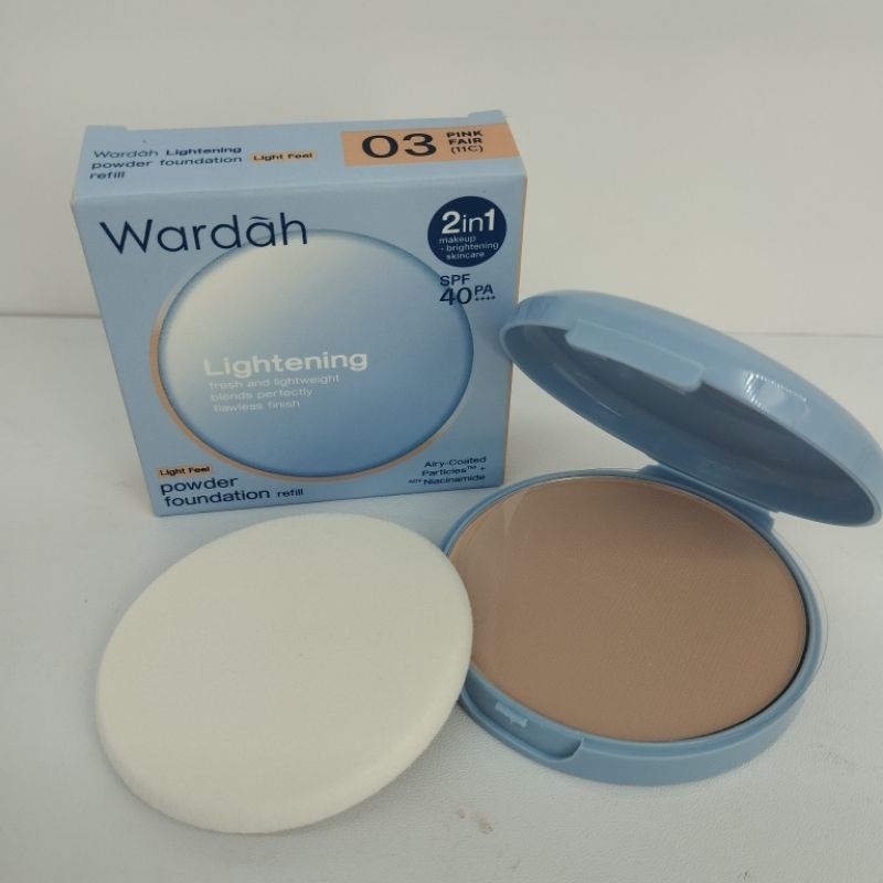 Wardah Lightening Powder Foundation Refill SPF 40 PA++++ 12gr kecil