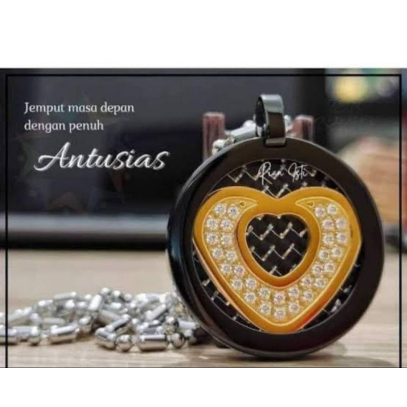 Kalung RURA  HEART BLACK DIAMOND  MCI Original 100,% SEGEL (PROMO)