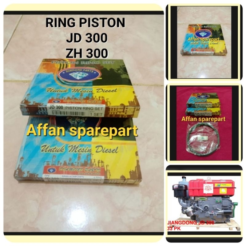 RING SEHER JD 300 ,ZH 300 RING PISTON SET JD 300 ( 30 PK ) JIANGDONG