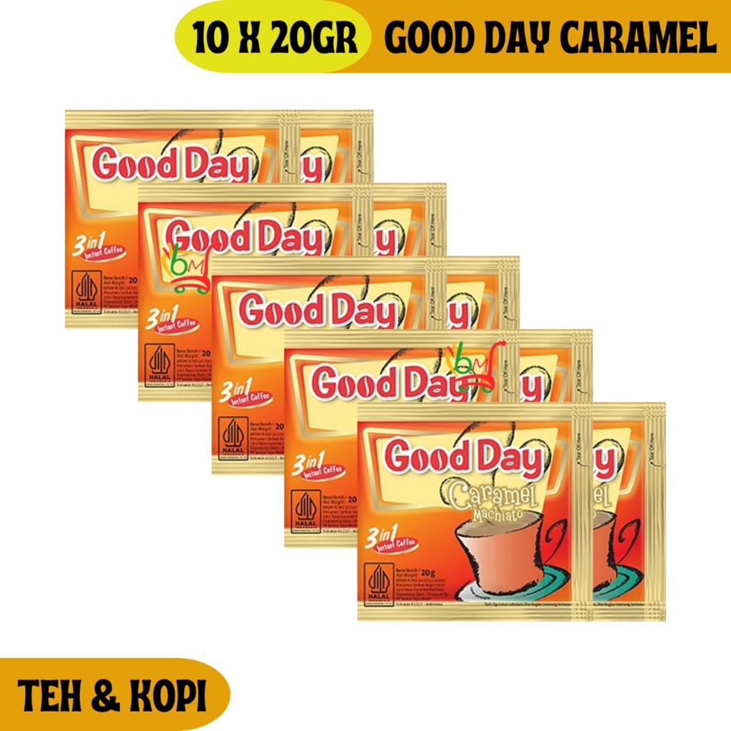 Good Day Caramel Macchiato Kopi Bubuk Instan 3in1 Renceng
