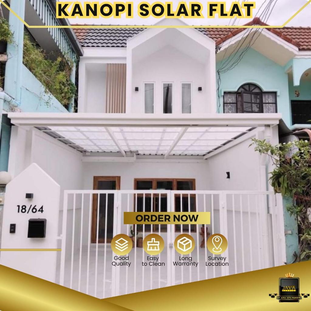 Kanopi Solar Flat Baja Ringan