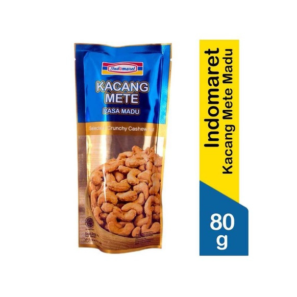

Indomaret Kacang Mete Madu Selected Crunchy Cashew Nut 80 Gram