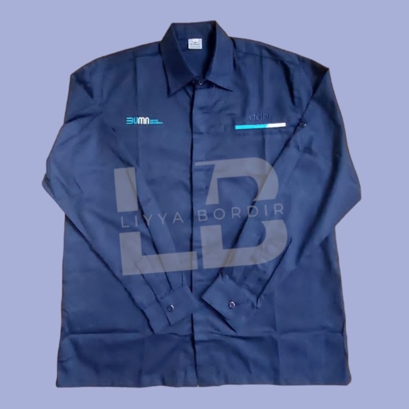 Kemeja Seragam BUMN Logo Adhi Karya Lengan Panjang dan Lengan Pendek