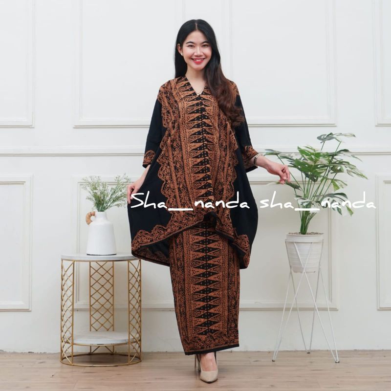 set kaftan batik modern batik modern sha_nanda batik