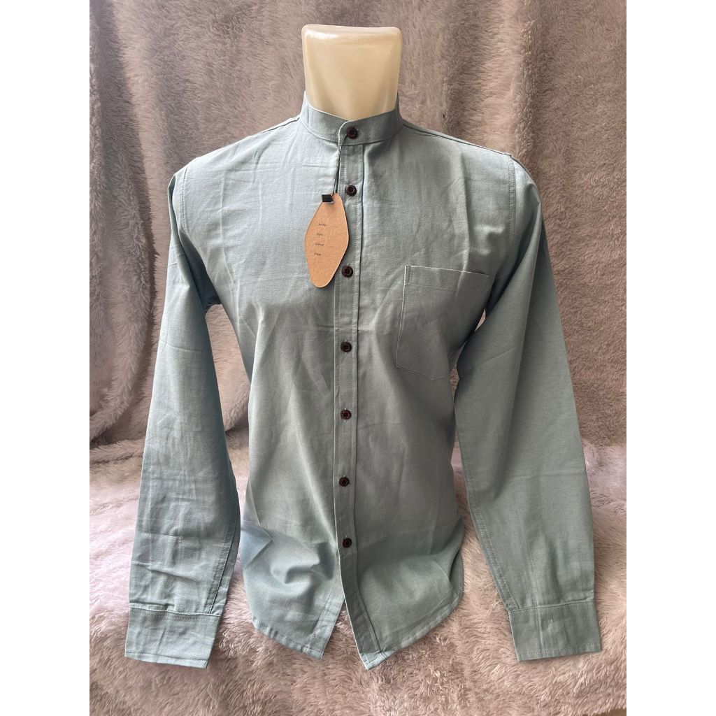 Baju koko kameh kemko biru wardah lengan panjang