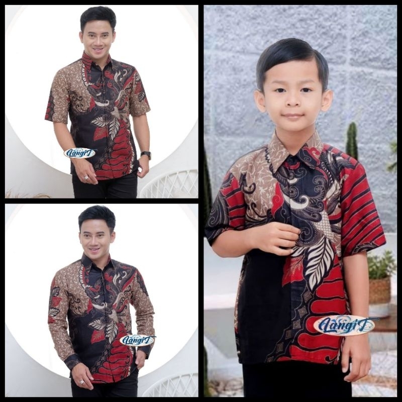 Batik Couple Ayah Dan Anak Laki Laki Modern/kemeja batik pria lengan panjang/Batik pria lengan panja