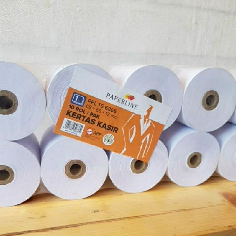 

Kertas Kasir Telestruk 68 x 65 x 18 mm Paperline ( 10 roll )