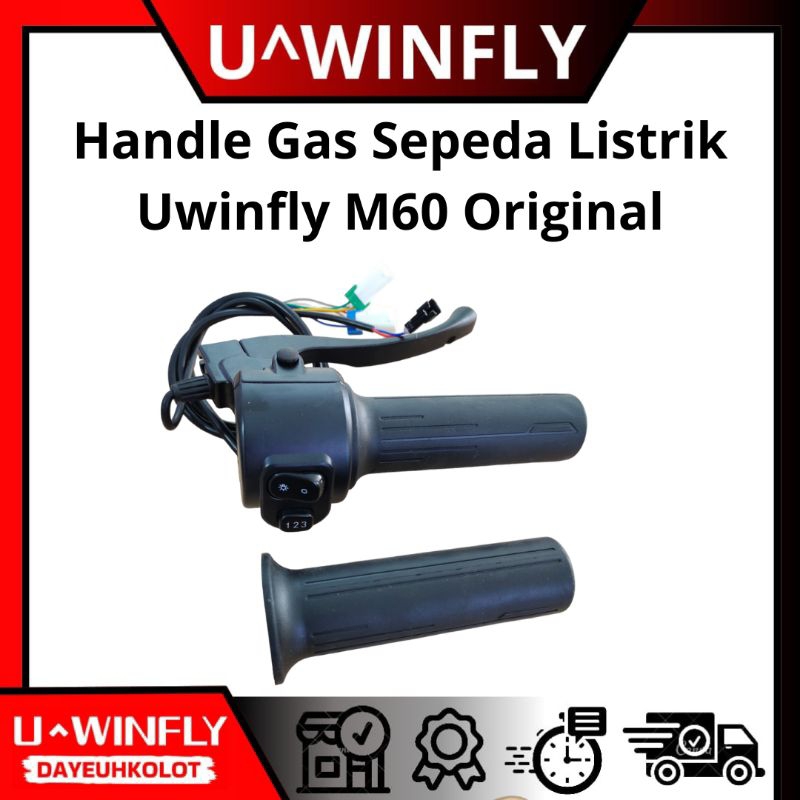 Handle Gas Sepeda Listrik Uwinfly M60/M70/D60/D70/D8s/D8P Original