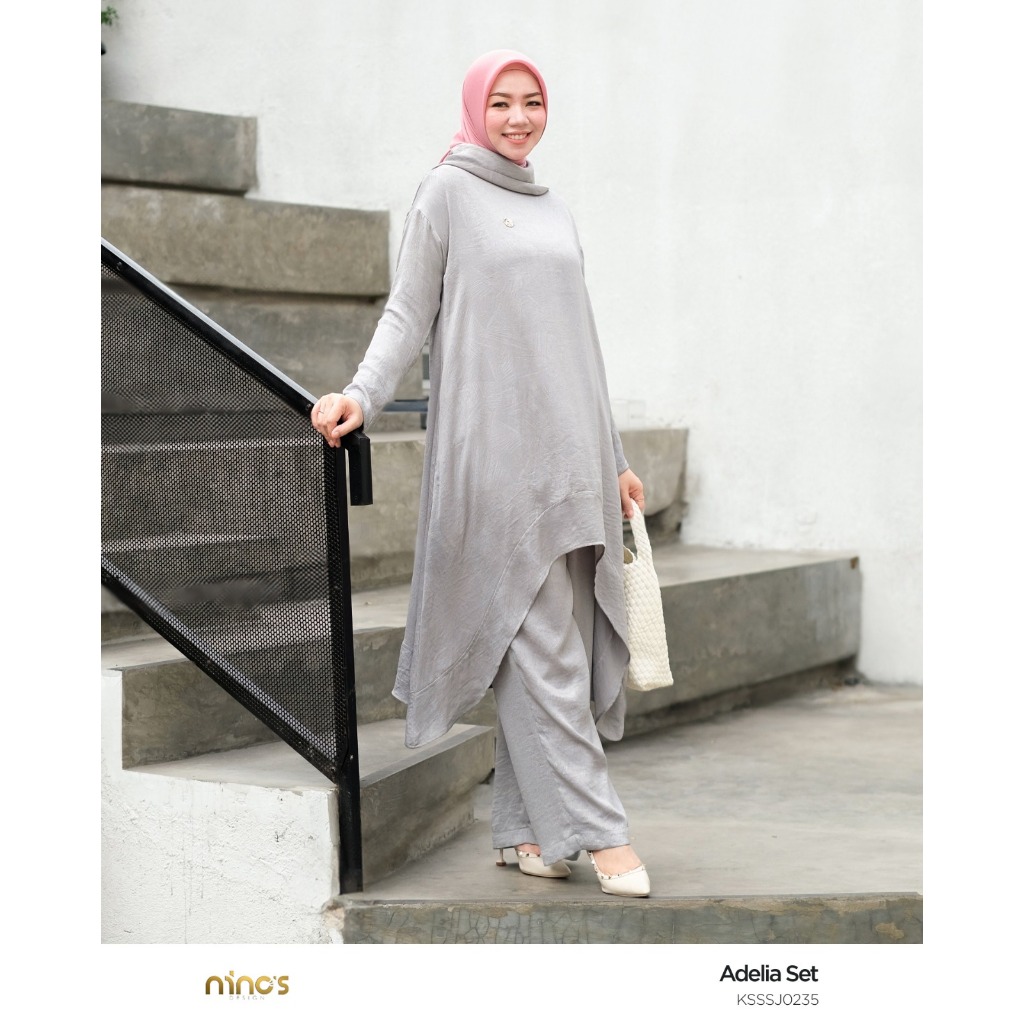 Ninos Design Adelia Set celana Muslim turtle neck