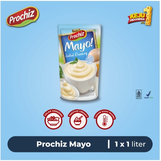 

Prochiz Mayo Salad Dressing 1 Liter - Prochiz Mayonaise