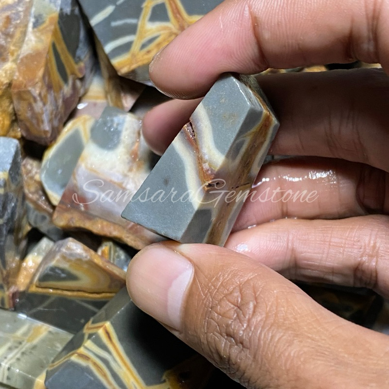 bahan batu akik jasper daud / natural bahan batu akik / lempengan bahan batu akik